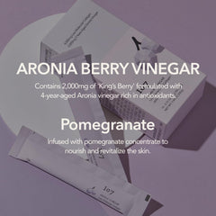 107 ARONIA pomegranate concentrate image signals antioxidant-rich skin vitality.