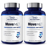 MoveMD bottle front showing packaging for daily joint support