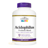 21st Century Acidophilus bottle label shows a trusted probiotic blend for daily gut balance