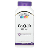 21st Century CoQ10 200 mg bottle front view highlighting antioxidant support potential