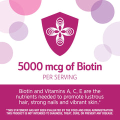 21st Century Hair Skin Nails tablets closeup, high biotin strength
