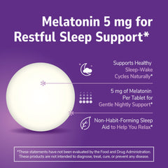 Closeup of 21st Century Melatonin 5 mg bottle cap highlights packaging and freshness