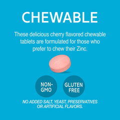 Packaging detail of 21st Century Zinc Chewable Cherry supplement