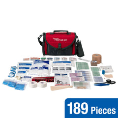 Adhesive bandages from 24/7 First Aid Coaches Kit ready for quick sports care.