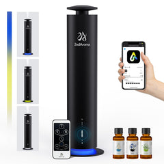 2ndAroma Waterless Diffuser Starter Front View shows a sleek aluminum design for any room ambiance