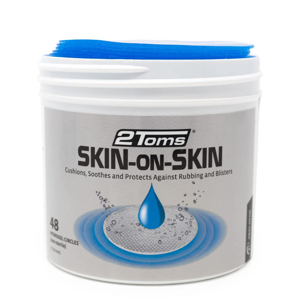 2Toms Skin-On-Skin Circles package showing blister protection and cushioning.