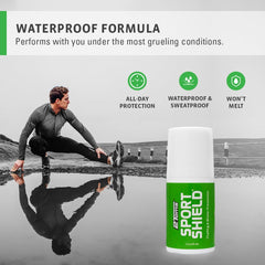 2Toms SportShield waterproof barrier confirms durable protection during sweat and water activities.