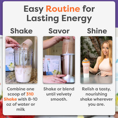 310 Nutrition all-in-one shaker cup included for on the go shakes