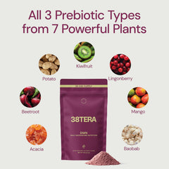 38TERA DMN vegan gluten-free packaging highlighting low FODMAP features