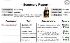 3AD Black Series bottle side view emphasizing quality and safety