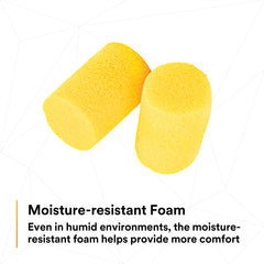 3M E-A-R Classic earplugs bright yellow color aids quick compliance checks