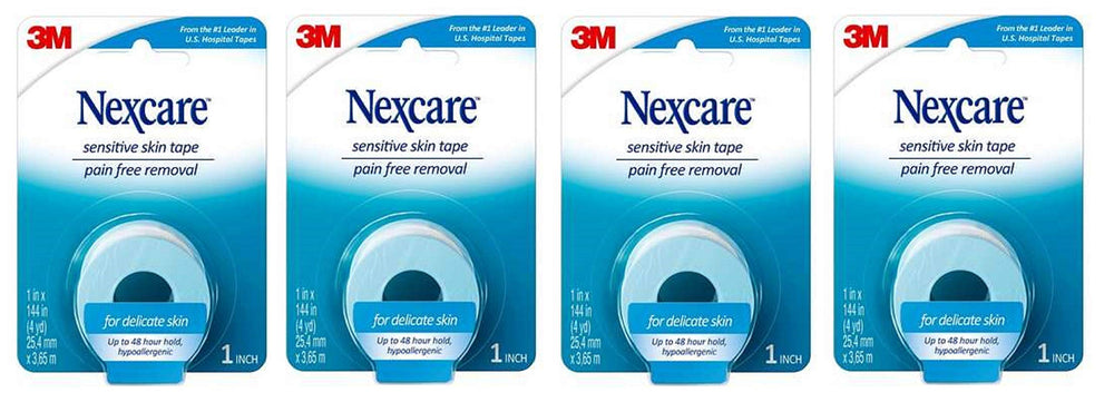 3M Nexcare Sensitive Skin Tape roll with gentle adhesive for comfortable wear.
