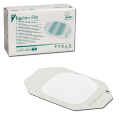 3M Tegaderm frame-style dressing, front view offers clear protection for devices
