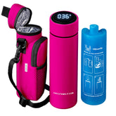 4ALLFAMILY Nomad Medium Pro insulin cooler pink, front view, keeps meds secure on the go.