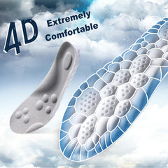 4D Cloud Soles acupressure massage feature refreshes feet after runs.