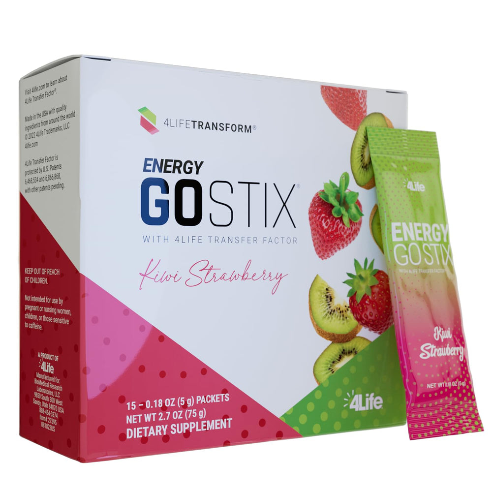 4Life Energy Go Stix kiwi strawberry packet for convenient on-the-go energy