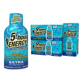 5-hour ENERGY Blue Raspberry Shot pack shows convenient, caffeine-boosting energy on the go