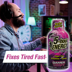 5-hour ENERGY Gamer Shots Apple Bash packaging shown for on-the-go boosts.