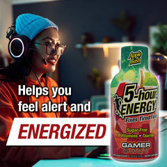 5-hour ENERGY Gamer Shots Pineapple Charge bottle delivers fast, steady energy for competitive sessions.