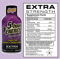 5-hour ENERGY grape shot pour demonstrates quick caffeine lift on the go