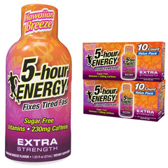 5-hour ENERGY Hawaiian Breeze bottle front view for quick daytime energy