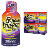 5-hour ENERGY regular strength pack shot showing zero sugar convenience