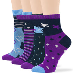 7BIGSTARS KINGDOM bamboo diabetic quarter sock with star pattern offers gentle, breathable all-day comfort.