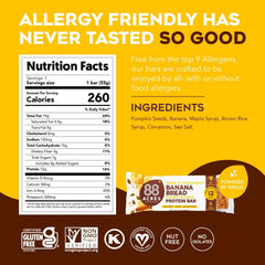 Close-up of 88 Acres banana bread seed protein bar texture