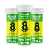 8Greens Supergreens tablets in a tube front view for convenient daily greens