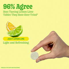 Tablet dissolving in a glass of water for a quick daily greens routine.