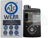 A1C WEAR Tough TPU screen protector on a Medtronic 770G pump for scratch resistance
