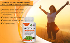 USA-made GMP-certified label on AAMATEC LIFE lecithin reinforces non-GMO quality