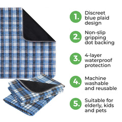 AbleUplift bed pad shows non-slip back dots to prevent movement.