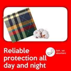 AbsorbEase soft twill facing feels gentle against skin during use.