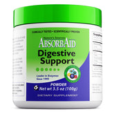 AbsorbAid Digestive Enzymes jar on a kitchen counter supporting digestion and absorption.
