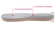 ABUSA Sheepskin Insoles soft wool lining for daily comfort.
