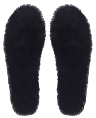 ABUSA Think Wool Fur Insoles side profile showing cozy support.