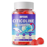 ABYSSUS CDP Choline Gummies bottle shot highlighting sugar-free cognitive support