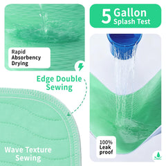 Accompagner four-layer absorbent core pad for fast moisture capture.