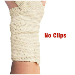 ACE banda elástica adherente 4 pulgadas, aplicación en rodilla para soporte moderado.
