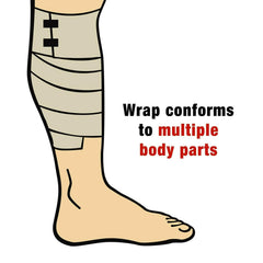 Ace Cider Company Ace Brand beige 6-inch bandage applied to foot for sprain support.