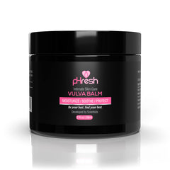 ACE NUTRITION feminine care balm jar close-up with organic ingredients for gentle hydration