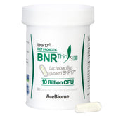 AceBiome BNRThin S30 bottle front showing probiotic with 10 billion CFU for gut balance