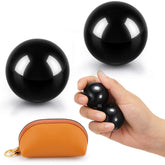 AceOrbit Baoding balls in black obsidian for hand therapy and calm focus