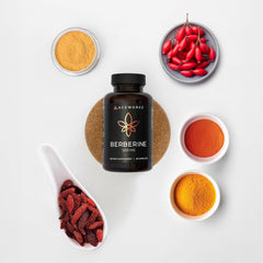 ACEWORKZ Berberine label detail highlights clean ingredients and potency.