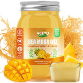 ACEYO Irish Sea Moss Gel mango-pineapple jar for daily vitamin boost