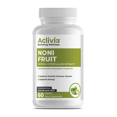 Aclivia Hawaiian Noni capsules bottle image shows convenient daily wellness support