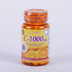 Acorbic Vitamin C 1000 mg bottle for daily immune support.