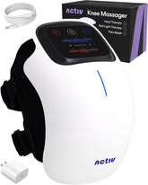 Activ knee massager showing heat and red light therapy for soothing joints