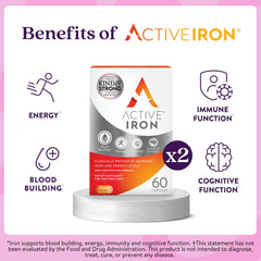 Active Iron pills show whey-protein coating that supports absorption.